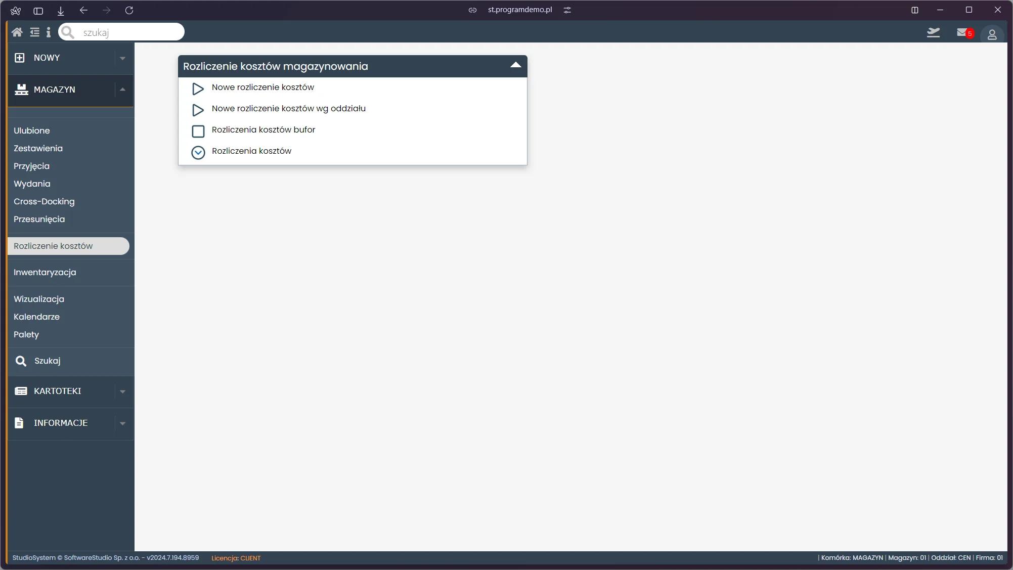 Cross docking w programie WMS.net