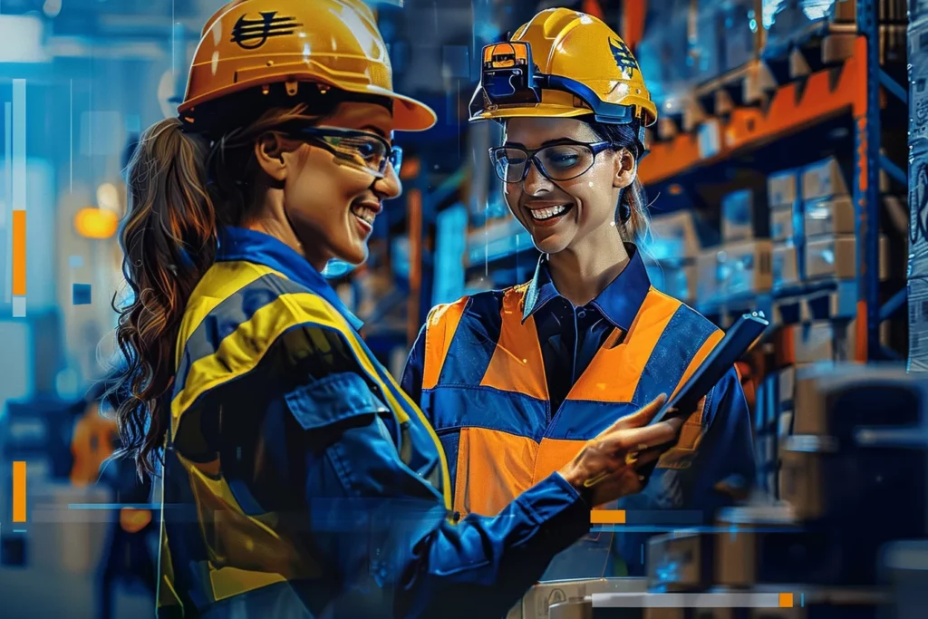 Terminale radiowe z Androidem w magazynie